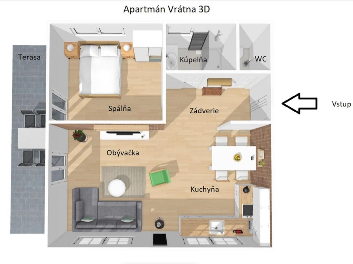 Apartman Vratna Terchová Exteriör bild