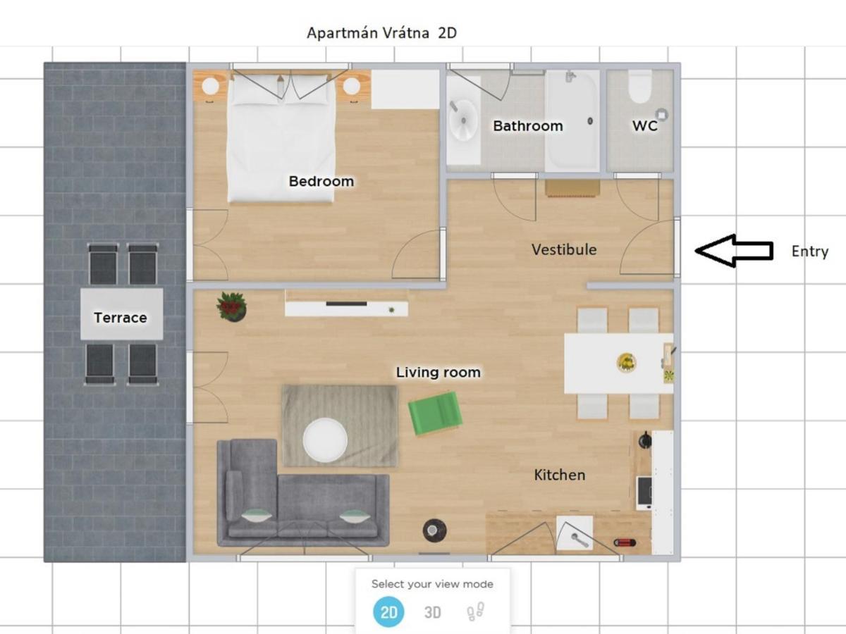 Apartman Vratna Terchová Exteriör bild